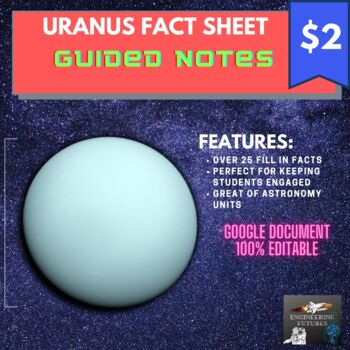Preview of Uranus Fact Sheet (Guided Notes)