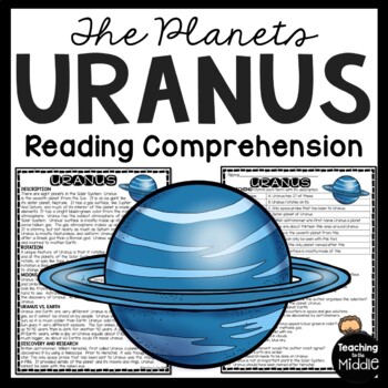 Planet Uranus Reading Comprehension Worksheet Solar System