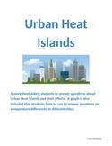 Urban Heat Islands Worksheet - Grades 8-11