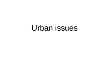 Preview of Urban Issues (Canadian Geography)
