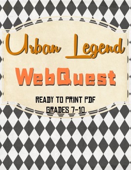 Preview of Urban Legend Webquest