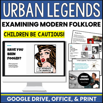 Preview of Urban Legends - Folktales & Folklore Activities - Digital Literacy Skills - Hoax