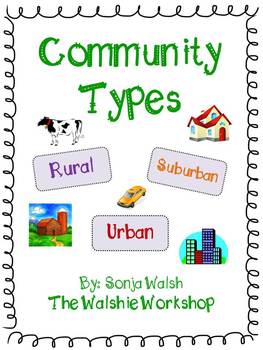 Preview of Urban, Suburban, & Rural Communities Activities - Grades 2,3 &4