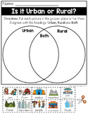 Urban and Rural Venn Diagram Worksheet