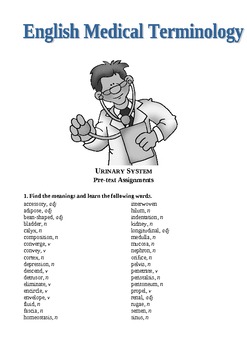 Preview of Urinary System (Tasks in English)