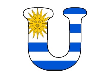 Uruguay Country Name Banner | Large Letters by Spanglish Corazones