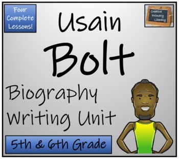 Preview of Usain Bolt Biography Writing Unit | 5th Grade & 6th Grade