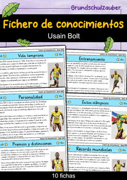 Preview of Usain Bolt - Fichero de conocimientos - Personajes famosos (Español)