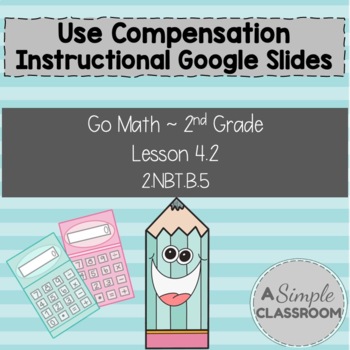 Preview of Use Compensation *Instructional* Google Slides (Lesson 4.2 Go Math 2nd Gr)