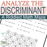 Use Discriminant to Describe Solutions Riddle Maze Activity