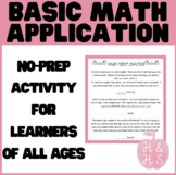 Basic Math Skills Application Theme Park Project
