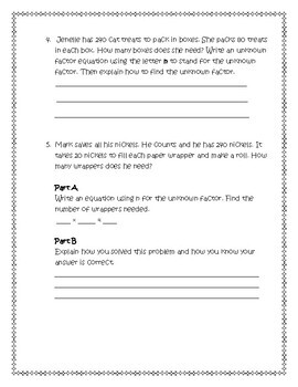 Use Multiplication Facts (3rd Grade Go Math Chapter 5 Test) by Patricia ...