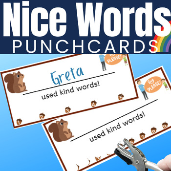 Following Class Rules Reward Punch Cards Hole Punch Card for Behavior  Management