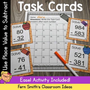 Preview of Use Place Value to Subtract Task Cards