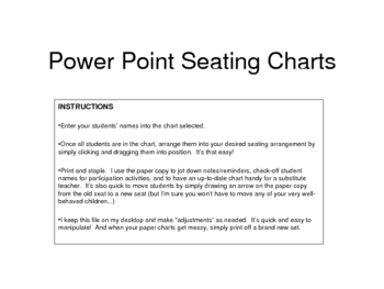 Preview of Use Power Point to Create Seating Charts