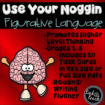 Preview of Use Your Noggin: Figurative Language Task Card Game