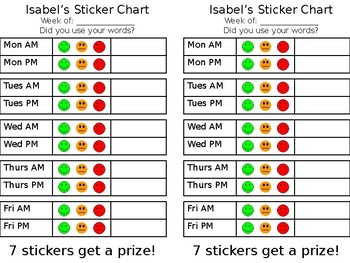 Make A Sticker Chart
