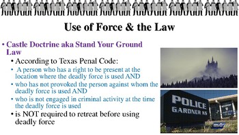 Preview of Use of Force Notes for Law Enforcement
