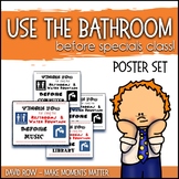 Bathroom Reminder Posters for Music, Art, Library, PE, Spe