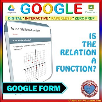 Preview of Use with Google Forms: Is the relation a Function?