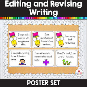 Preview of Revising and Editing Poster Set for First and Second Grade