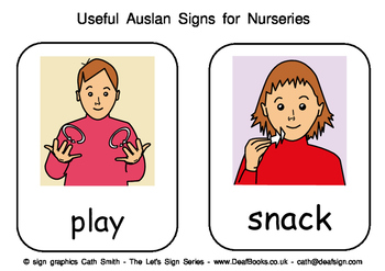 Preview of Useful Auslan Signs for Nurseries (Australian Sign Language)