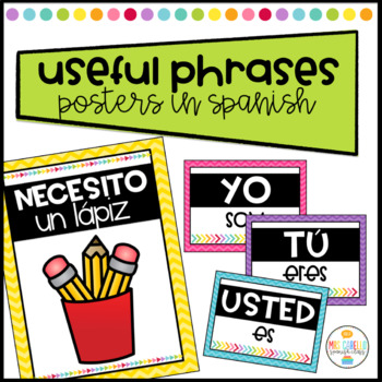 Preview of Useful Phrases and Verbs in Spanish - Posters