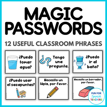 Preview of Useful Phrases in Spanish - Frases en español - Magic Passwords