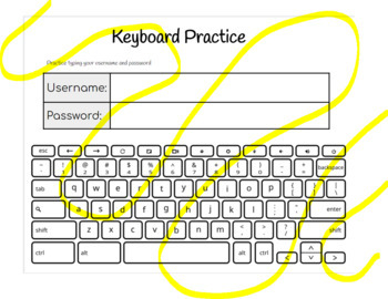 Preview of Username & Password Keyboard Practice; Computers, STEM, Tech