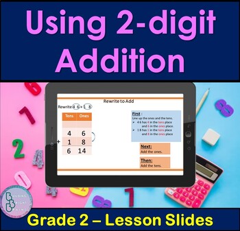 Preview of Using 2 digit Addition | PowerPoint Lesson Slides for 2nd Grade
