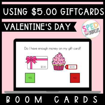 Preview of Using $5.00 Gift Cards | BOOM™ Cards | Task Cards | Consumer Math 