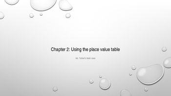 Preview of Using A Place Value Table