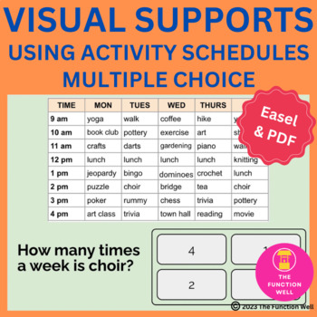 Preview of Using Activity Schedules - Visual Supports - Adult Memory - IADLs - Adults - SNF