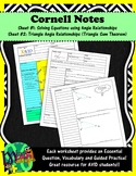 Using Angle & Triangle Relationships to Solve Equations | Cornell Notes