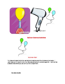 Preview of Using Balloons in Science