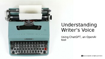 Preview of Using ChatGPT to teach writer's voice - teaching with AI in the classroom