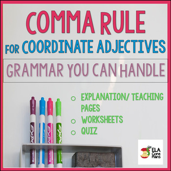Preview of Using Commas to Separate Coordinate Adjectives ~ Teach! Practice! Quiz!