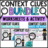 Using Context Clues Bundle: Worksheets and Task Cards