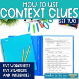 Using Context Clues & Inferences Set Two Worksheets Vocabu