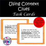 Using Context Clues Task Cards- Common Core Aligned Grades 7 & 8