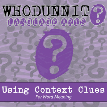 Preview of Using Context Clues Whodunnit Activity - Printable & Digital Game Options
