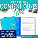 Using Context Clues & Inferences Worksheets Building Vocab