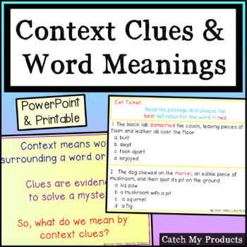 Preview of Context Clues Worksheet and Lesson
