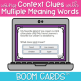 Using Context Clues with Multiple Meaning Words Boom Cards