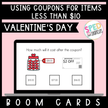 Preview of Using Coupons with $10 | BOOM™ Cards | Digital Task Cards | Consumer Math 