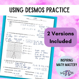 Using Desmos Graphing Practice - Warm Ups or Worksheet - E