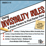 Divisibility Rules with Prime Factors to Find Factor Pairs