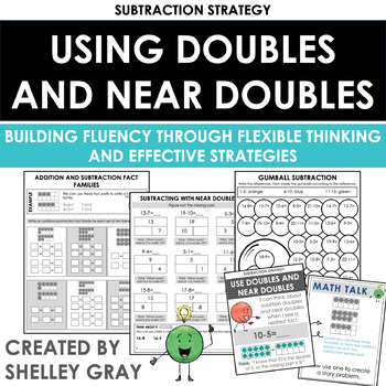 Preview of Using Doubles and Near Doubles Subtraction Strategy - Mental Math Strategies