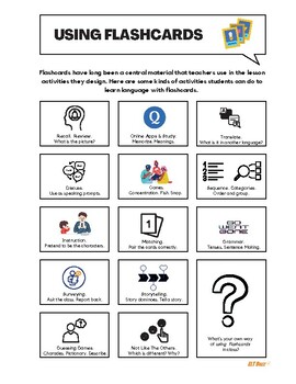 Preview of Using Flashcards. Activities. Infographic. Professional Development.