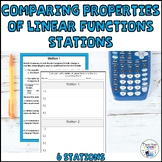 Comparing Properties of Linear Equation Functions Stations